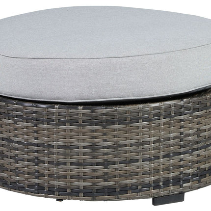 Harbor Court - Gray - Ottoman With Cushion Signature Design by Ashley® 