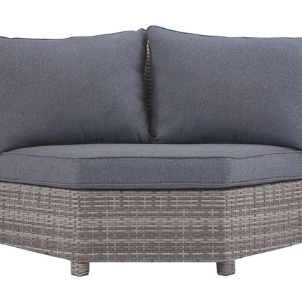 Salem Beach - Gray - 3 Pc. - Sectional Lounge Signature Design by Ashley® 