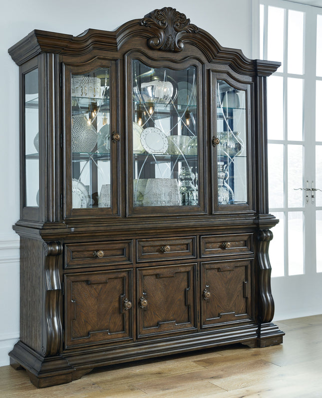 Maylee - Dark Brown - Dining Buffet And Hutch Signature Design by Ashley® 