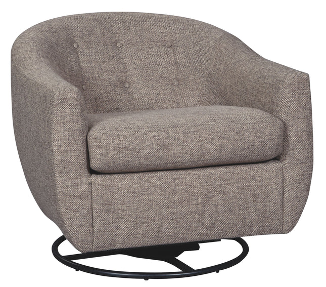 Upshur - Taupe - Swivel Glider Accent Chair Ashley Furniture 