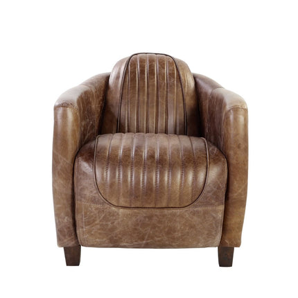 Brancaster - Chair - Retro Brown Top Grain Leather & Aluminum ACME 