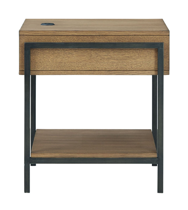 Fridley - Brown / Black - Rectangular End Table Signature Design by Ashley® 