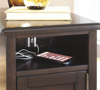 Thumbnail for Barilanni - Dark Brown - Chair Side End Table - Tony's Home Furnishings