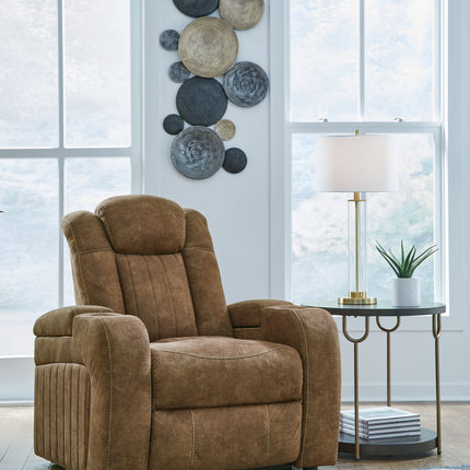 Wolfridge - Brindle - Power Recliner/Adj Headrest Signature Design by Ashley® 