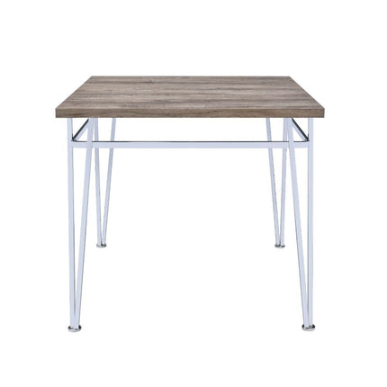 Nadie II - Counter Height Table - Light Oak & Chrome ACME 