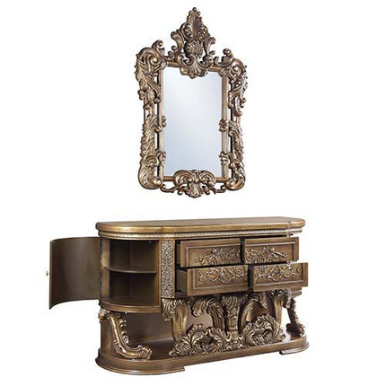 Constantine - Mirror - Brown & Gold Finish ACME 