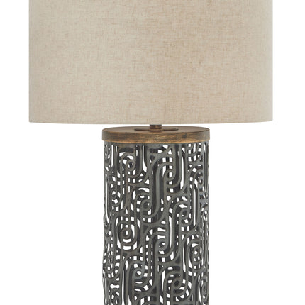 Dayo - Gray / Gold Finish - Metal Table Lamp Ashley Furniture 