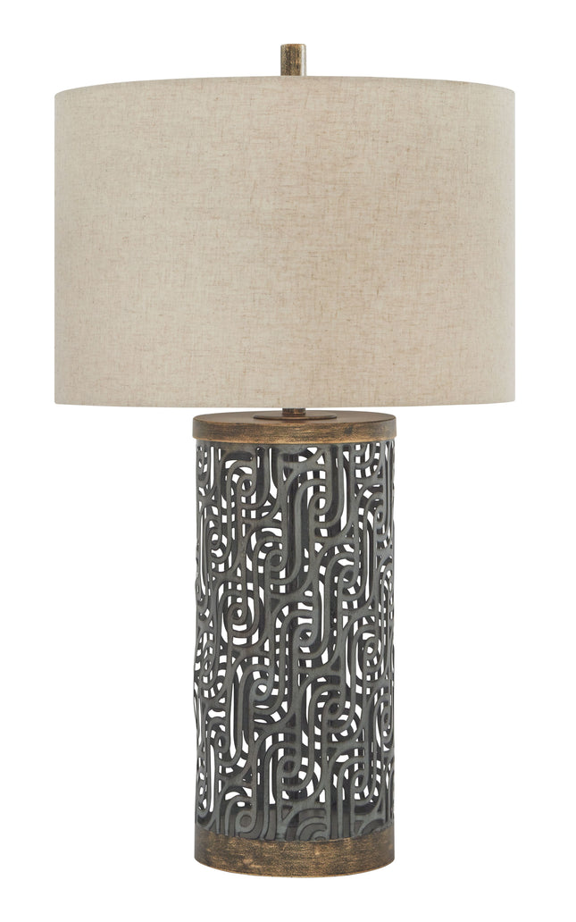 Dayo - Gray / Gold Finish - Metal Table Lamp Ashley Furniture 