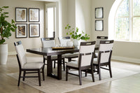 Neymorton - Dark Grayish Brown - 7 Pc. - Rectangular Extension Table, 6 Side Chairs Signature Design by Ashley® 