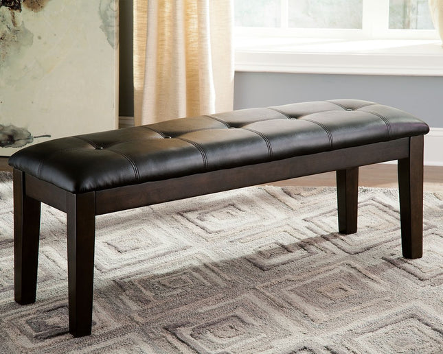 Haddigan - Dark Brown - Large Uph Dining Room Bench Ashley Furniture 