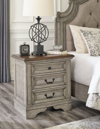 Thumbnail for Lodenbay - Antique Gray - Three Drawer Night Stand - Tony's Home Furnishings