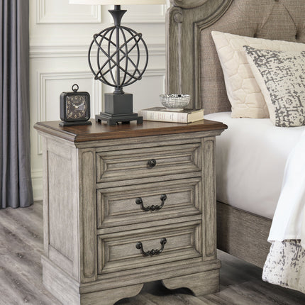 Lodenbay - Antique Gray - Three Drawer Night Stand Signature Design by Ashley® 