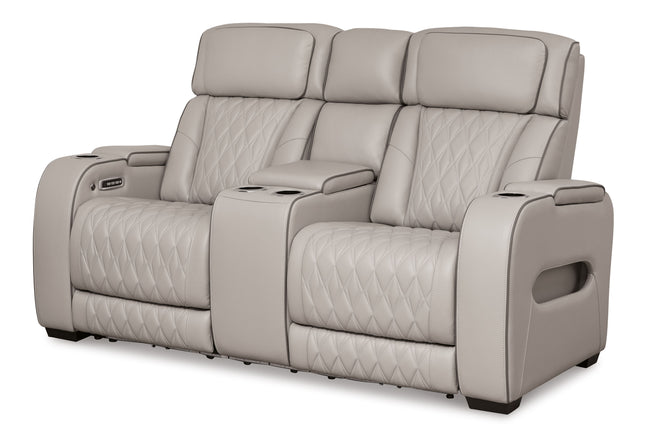 Boyington - Power Reclining Loveseat With Console/Adj Hdrst Signature Design by Ashley® 