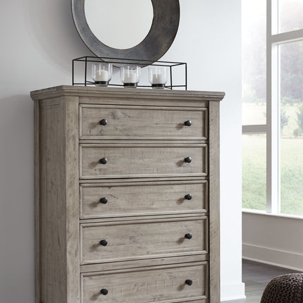 Harrastone - Gray - Five Drawer Chest Millennium® by Ashley 