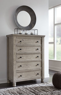 Harrastone - Gray - Five Drawer Chest Millennium® by Ashley 