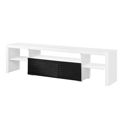 Buck II - TV Stand - White & Black High Gloss Finish ACME 