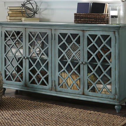 Mirimyn - Antique Teal - Accent Cabinet - Vintage Finish Ashley Furniture 