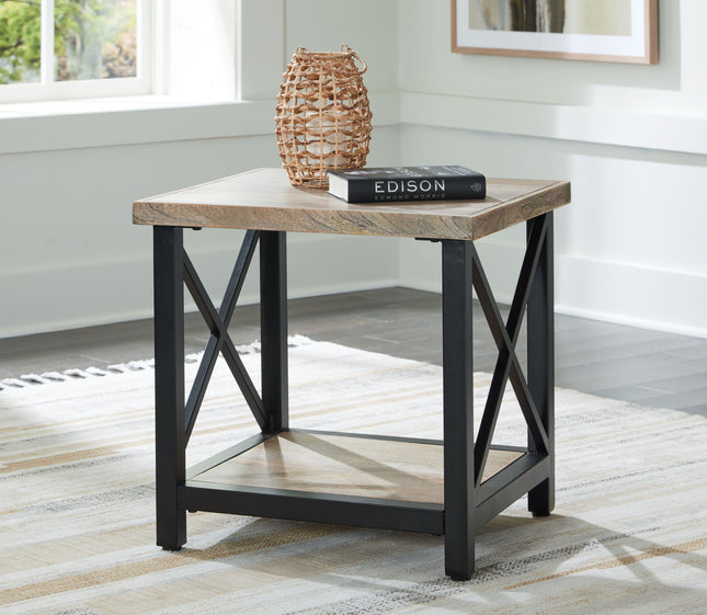 Bristenfort - Brown / Black - Rectangular End Table Signature Design by Ashley® 