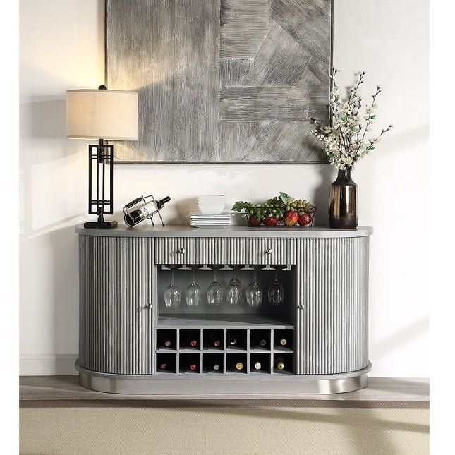 Adalynn - Server - Weathered Gray Oak - Tony's Home Furnishings