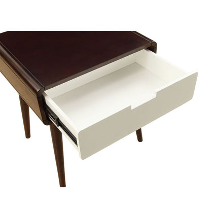 Christa - End Table - Espresso & White ACME 