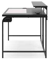 Thumbnail for Lynxtyn - Black - Home Office Desk With Led Lighting