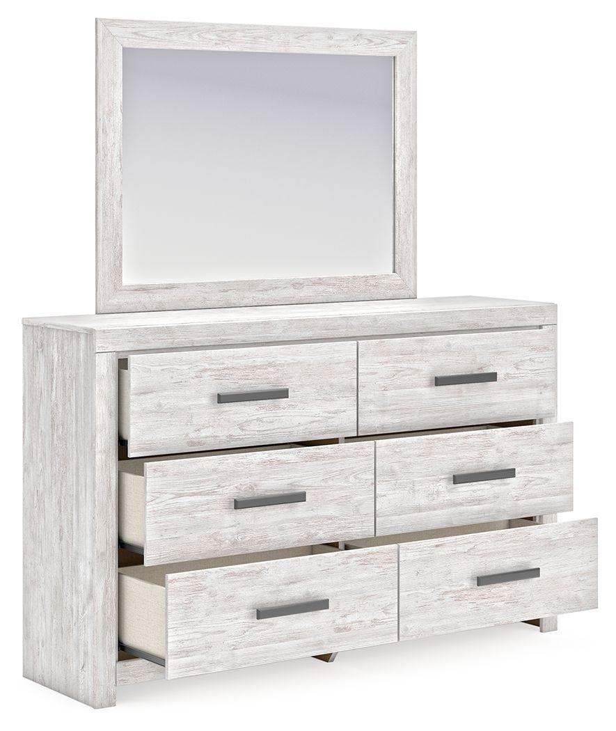 Cayboni - Whitewash - Dresser And Mirror - Tony's Home Furnishings
