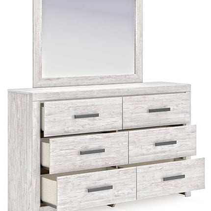 Cayboni - Whitewash - Dresser And Mirror Signature Design by Ashley® 