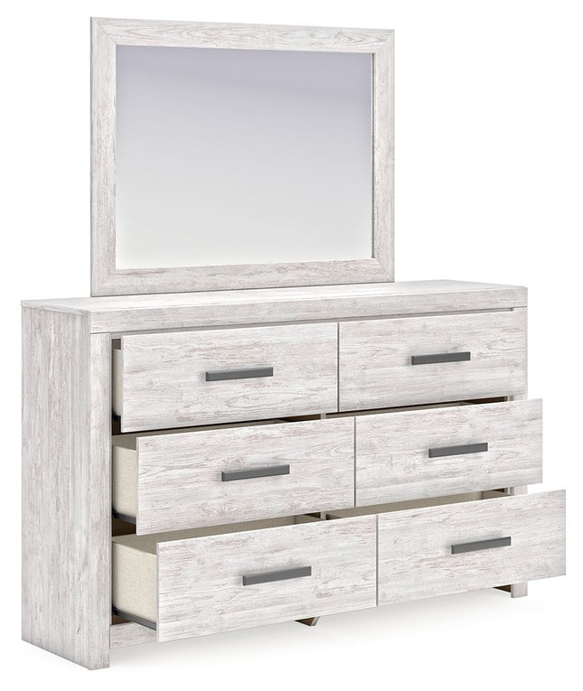 Cayboni - Whitewash - Dresser And Mirror Signature Design by Ashley® 