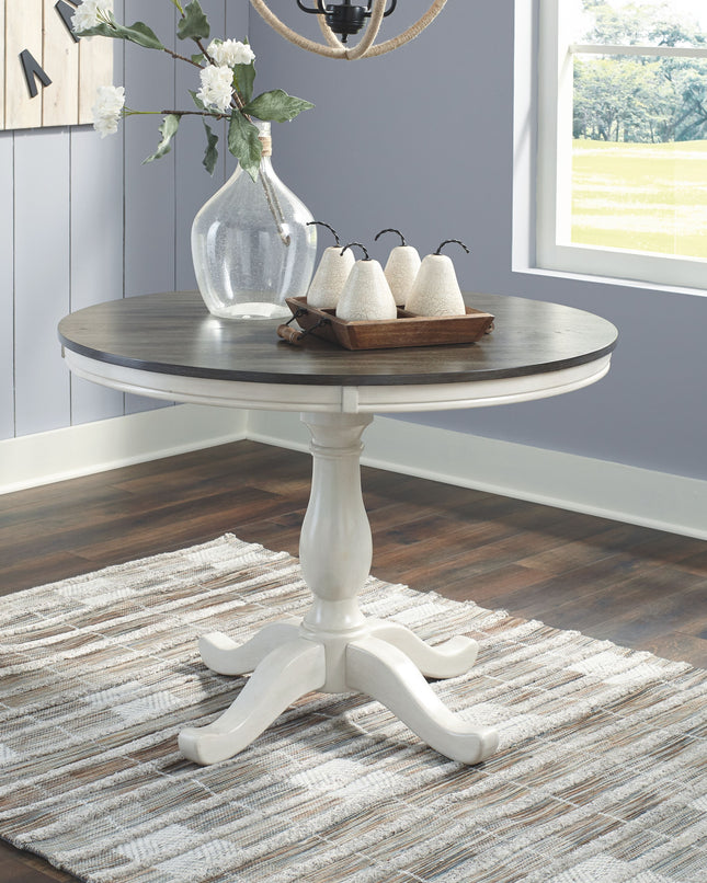 Nelling - White / Brown / Beige- Dining Room Table Signature Design by Ashley® 