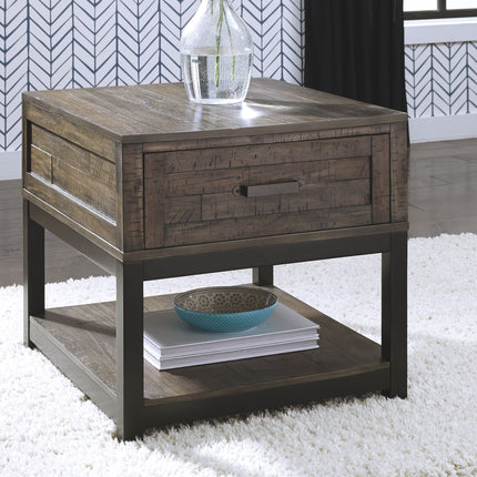 Johurst - Grayish Brown - Rectangular End Table Ashley Furniture 