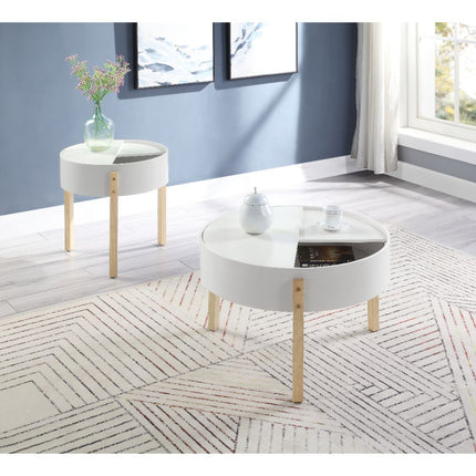 Bodfish - Coffee Table - White & Natural ACME 