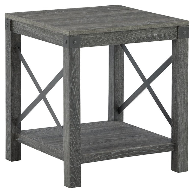 Freedan - Grayish Brown - Square End Table Ashley Furniture 