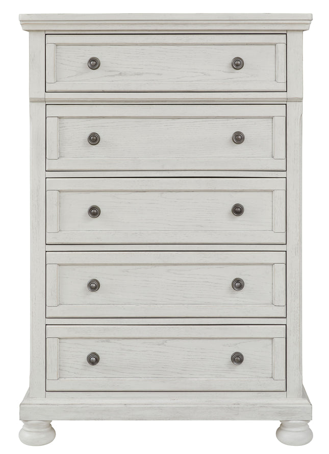 Robbinsdale - Antique White - Five Drawer Chest Signature Design by Ashley® 