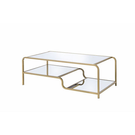 Astrid - Coffee Table - Gold & Mirror ACME 