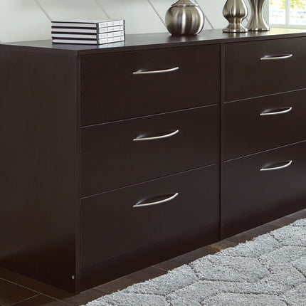 Finch - Black - Six Drawer Dresser Signature Design by Ashley® 