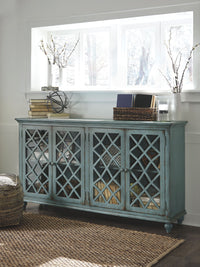 Mirimyn - Antique Teal - Accent Cabinet - Vintage Finish Ashley Furniture 