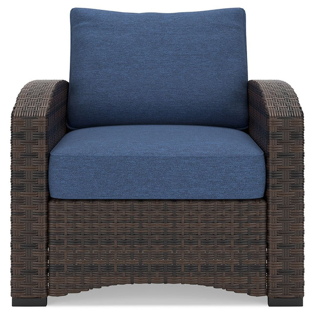 Windglow - Blue / Brown - Lounge Chair With Cushion Signature Design by Ashley® 