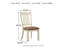 Bolanburg - Brown / Beige - Dining Uph Side Chair (Set of 2) - Rake Back Signature Design by Ashley® 