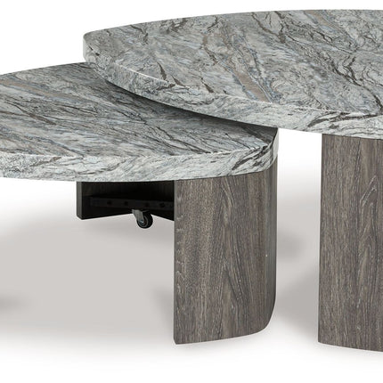 Surmour - Gray / Brown - Stacked Cocktail Table Signature Design by Ashley® 