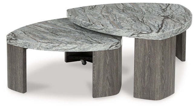 Surmour - Gray / Brown - Stacked Cocktail Table Signature Design by Ashley® 