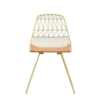 Fantasia - Side Chair (Set of 2) - Whiskey PU & Gold - Tony's Home Furnishings
