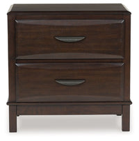 Vanmore - Dark Brown - Two Drawer Night Stand