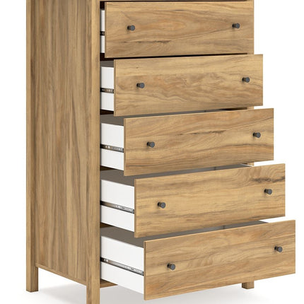 Bermacy - Light Brown - Five Drawer Chest Signature Design by Ashley® 