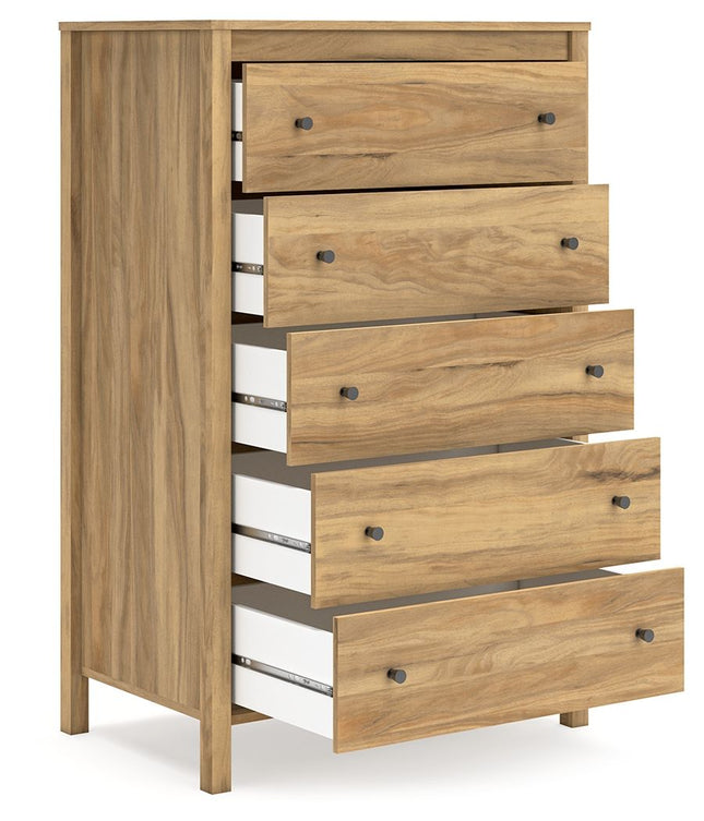 Bermacy - Light Brown - Five Drawer Chest Signature Design by Ashley® 