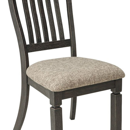 Tyler - Black / Grayish Brown - Dining Uph Side Chair (Set of 2) - Slatback Ashley Furniture 