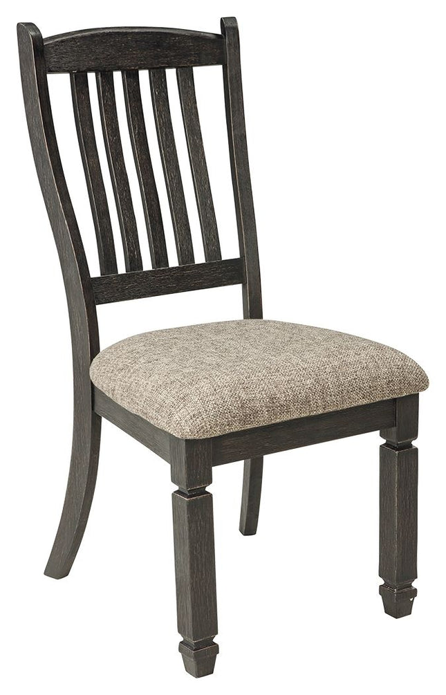 Tyler - Black / Grayish Brown - Dining Uph Side Chair (Set of 2) - Slatback Ashley Furniture 