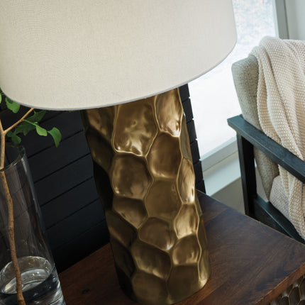 Marshawn - Gold Finish - Metal Table Lamp Signature Design by Ashley® 