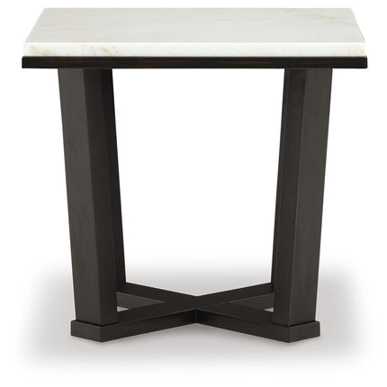 Fostead - White / Espresso - Square End Table Signature Design by Ashley® 