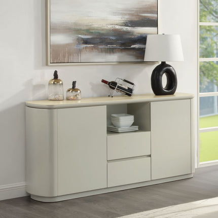 Ingram - Server - Ceramic Top & Light Gray Finish ACME 