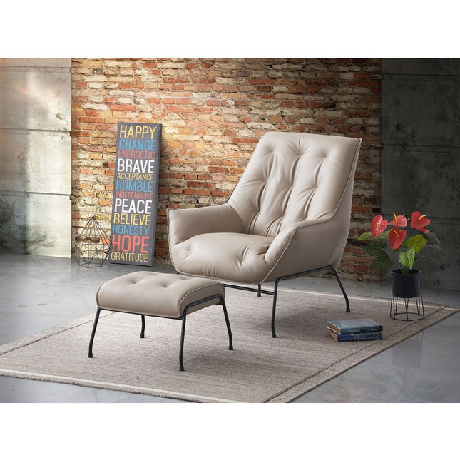 Zusa - Accent Chair & Ottoman ACME 